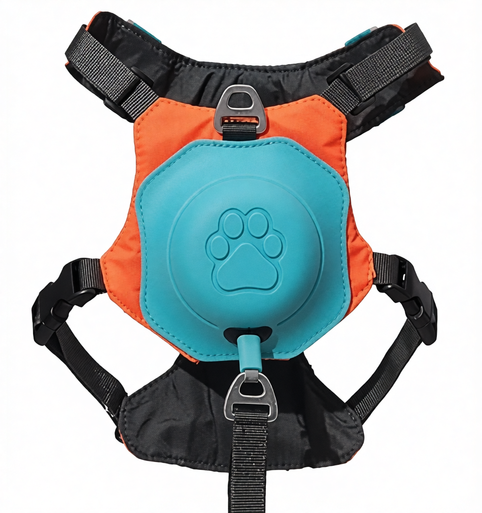 Paticomfort Gökyüzü Mavisi Premium Köpek Tasması & Göğüslük Seti | Otomatik Toplamalı Konforlu Yürüyüş Tasması