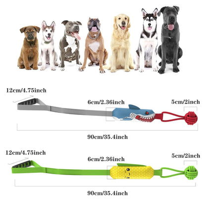 🦈 Paticomfort Sesli Köpek Balığı Halat Oyuncağı | 3'ü 1 Arada: Kemirme + Çekiştirme + Diş Kaşıma